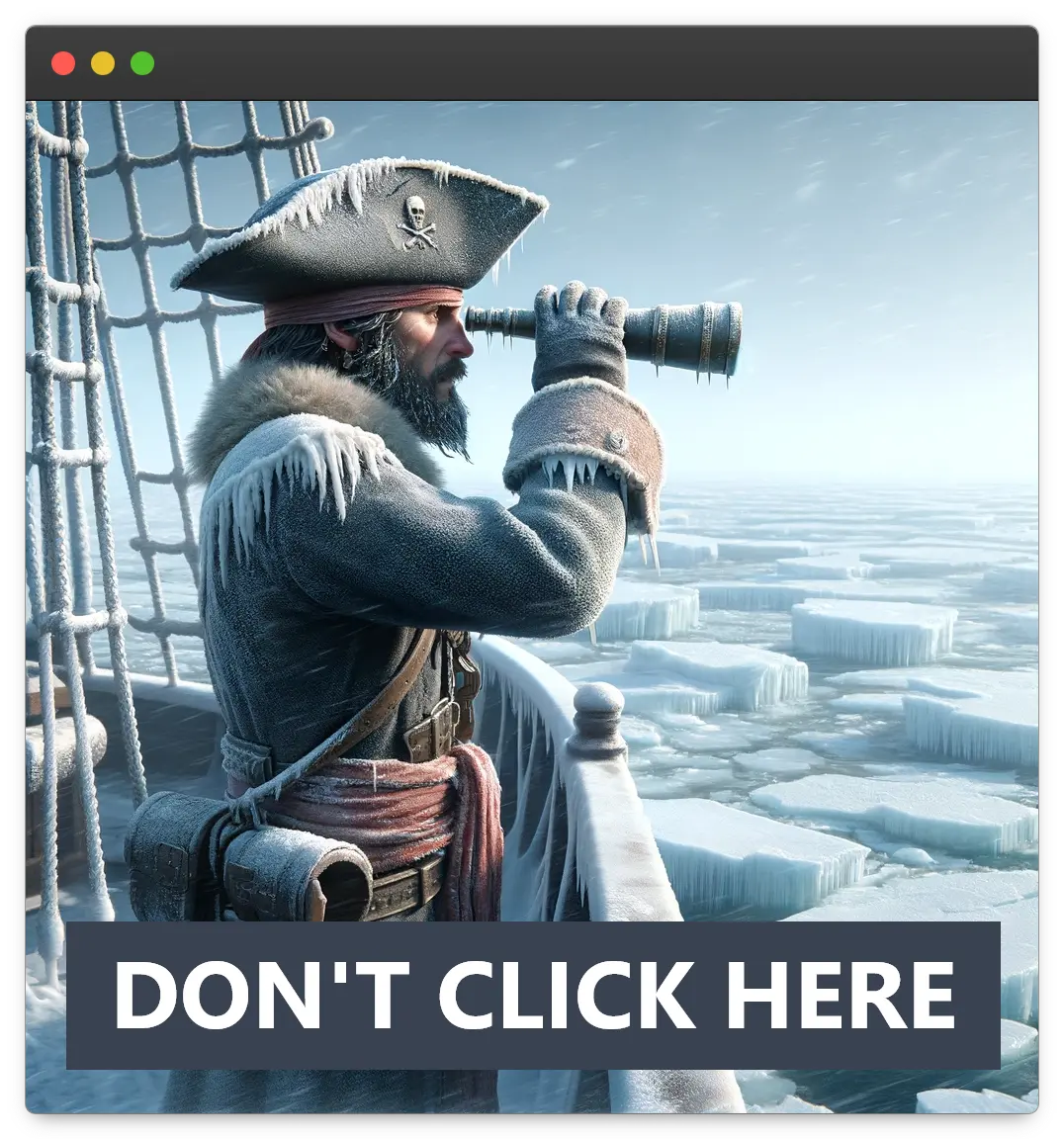 don't click here pirate